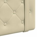 vidaXL Tête de lit suspendue Avec lumière LED Crème Simili cuir