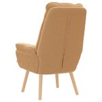 vidaXL Chaise relaxante en tissu beige imitation laine bouclée