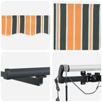 Store Rétractable Automatique vidaXL avec LED Vert et Jaune 400x300 cm