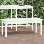 vidaXL Banc de jardin blanc 109x44x45 cm bois massif de pin