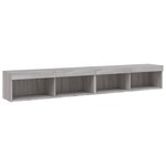 vidaXL Meubles TV avec lumières LED 2 Pièces sonoma gris 100x30x30 cm