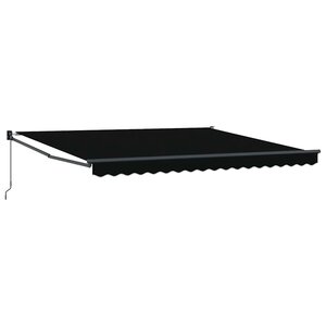 vidaXL Auvent Rétractable Noir 400 × 300 cm Polyester et Aluminium