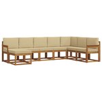 vidaXL Ensemble de canapés d'extérieur 8 pc Naturel et Beige