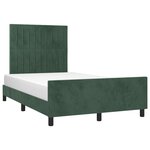 vidaXL Cadre de lit avec tête de lit vert foncé 120x190 cm velours