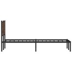 vidaXL Cadre de lit en métal avec tête de lit chêne marron 120x190 cm