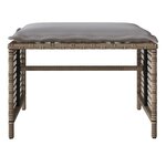 vidaXL Salon de jardin avec coussins 4 Pièces beige résine tressée verre