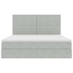 vidaXL Lit avec rangement et matelas Gris clair 160 x 200 cm Velours
