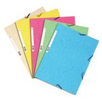 Lot de 10 Chemises 3 rabats à élastiques CL 400g Nature Future A4 pastel assorties EXACOMPTA