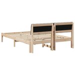 vidaXL Cadre de lit Marron et taupe 150 x 200 cm Bois massif en pin