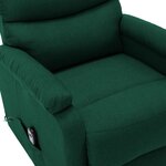 vidaXL Fauteuil Vert foncé Tissu