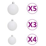 vidaXL Demi-arbre de Noël artificiel pré-éclairé et boules vert 240 cm