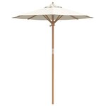 vidaXL Parasol de jardin Blanc crème 180 x 180 x 230 cm Bambou