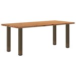vidaXL Table à manger marron clair bois de chêne massif rectangulaire