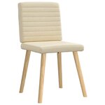 vidaXL Chaises à manger lot de 4 crème tissu