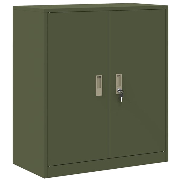 vidaXL Armoire de rangement Vert olive 80 x 40 x 90 cm Acier