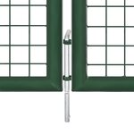 vidaXL Portillon Acier 350x75 cm Vert