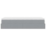 vidaXL Cadre de lit ottoman avec matelas gris clair 80x200 cm tissu