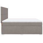 vidaXL Sommier à lattes de lit avec matelas Taupe 180x200 cm Tissu