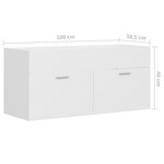vidaXL Armoire d'évier Blanc 100x38 5x46 cm Bois d’ingénierie