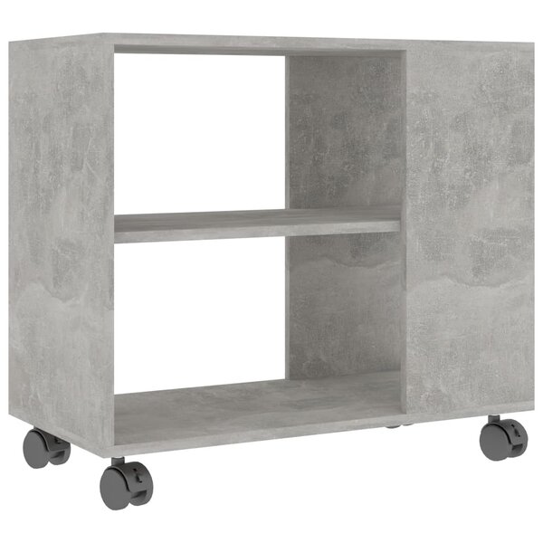 vidaXL Table d'appoint Gris béton 70x35x55 cm Bois d'ingénierie