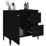 vidaXL Armoire de salle de bain noir 65x33x60 cm bois d'ingénierie