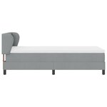 Lit Box Spring vidaXL avec Matelas - Gris clair  90x200 cm  Tissu