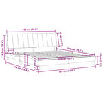 vidaXL Cadre de lit sans matelas bleu 180x200 cm velours