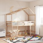 vidaXL Lit superposé avec échelle et toit sans matelas 80x200 cm