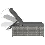 vidaXL Chaises inclinables de jardin lot de 2 et table résine tressée