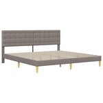 vidaXL Cadre de lit avec tête de lit Taupe 200 x 200 cm Tissu