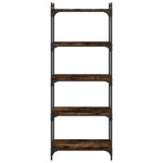 vidaXL Bibliothèque 5 niveaux chêne fumé 60x30x154cm bois d'ingénierie