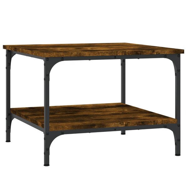 vidaXL Table basse chêne fumé 55x55x40 cm bois d'ingénierie