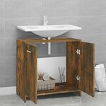 vidaXL Armoire de bain Chêne fumé 60x33x60 cm Bois d'ingénierie