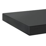 vidaXL Étagères murales 2 Pièces 75x23 5x3 cm noir acier inoxydable