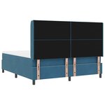 vidaXL Lit à ressorts avec matelas Bleu 180 x 200 cm Velours