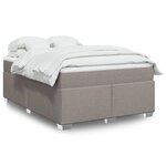 vidaXL Sommier à lattes de lit avec matelas Taupe 140x190 cm Tissu