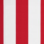 vidaXL Tissu de remplacement de cantonnière d’auvent rouge blanc 5 m