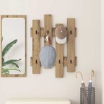 vidaXL Porte-manteau mural chêne artisanal 60 x 3 x 82 cm
