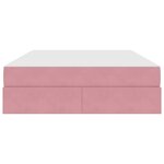 vidaXL Lit avec rangement et matelas Rose 140 x 190 cm Velours