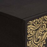 vidaXL Table basse Noir 80 x 50 x 40 cm Bois de mangue massif