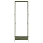 vidaXL Portant de bois chauffage vert olive 34x25x100 cm