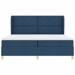 vidaXL Lit à ressorts avec matelas gris foncé 90x190 cm Bleu