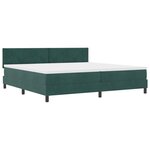 Lit box spring vidaXL avec matelas vert foncé 200x200 cm velours