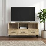 vidaXL Meuble TV Chêne Sonoma 102 x 34 5 x 50 cm Bois d'ingénierie