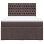 vidaXL Sommier à lattes de lit avec matelas Marron foncé 160x200 cm