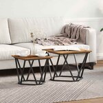 vidaXL Tables d'appoint 2 Pièces en bois ancien et en bois d'ingénierie