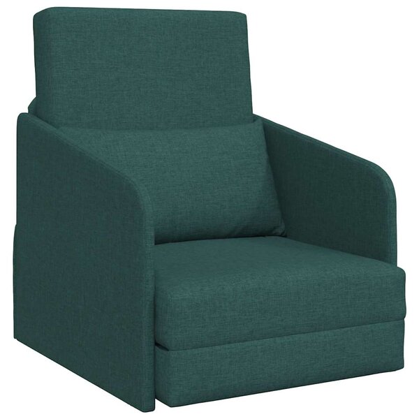 vidaXL Canapé-Lit Vert foncé 65 x 80 x 83 cm tissu