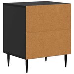 vidaXL Cabinet de chevet 2 Pièces Noir 43 x 34 5 x 50 cm