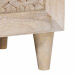 vidaXL Meuble TV Blanc 70 x 33 x 46 cm bois de manguier massif