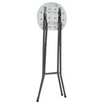 vidaXL Tabourets de bar pliables 2 Pièces PEHD et acier Blanc